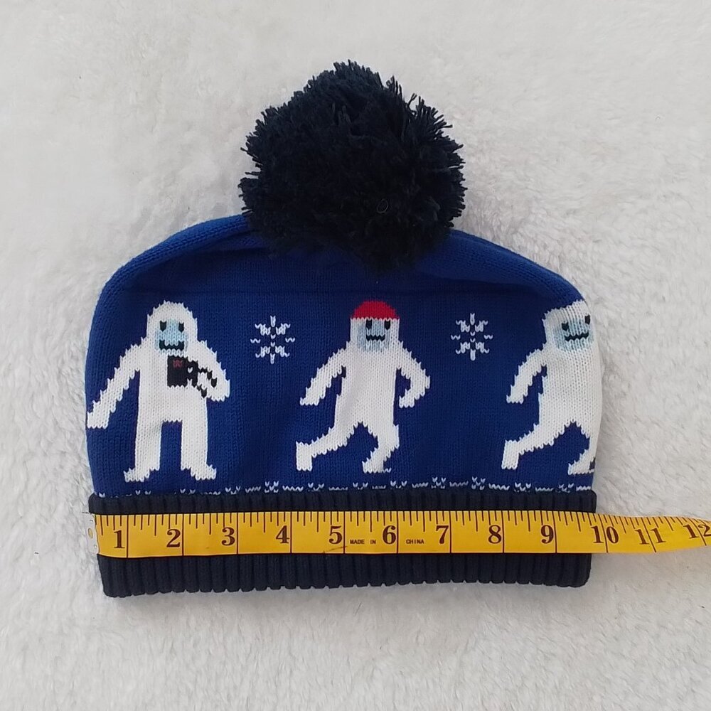 Hannah Andersson Are You Yeti Beanie Knit Hat Youth size 12 Blue - Picture 3 of 6